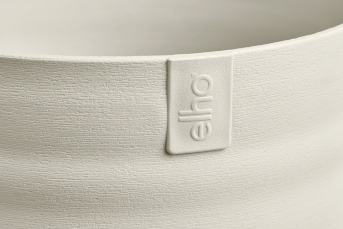 dune round 14cm linen white